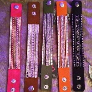 Glitzy wrap bracelets